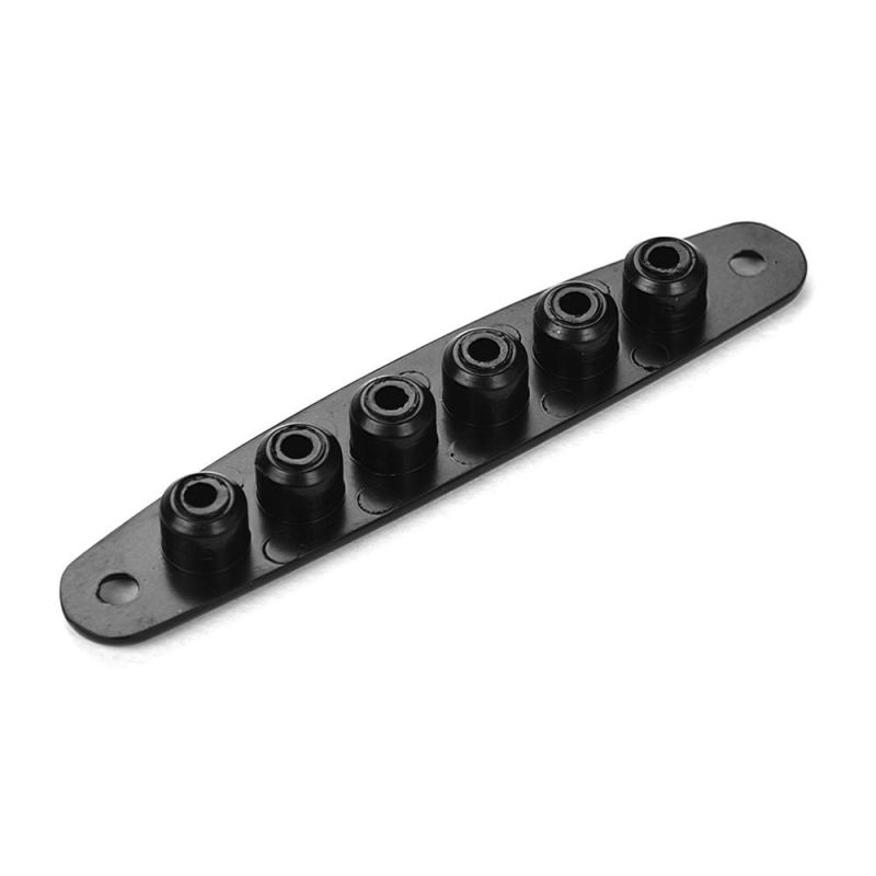 Strings and Accessories |   Electric Guitar Parts Metal Bridge String Through Body Ferrules Bushing Plate for Guitar Replacement Black Musical Instruments Black