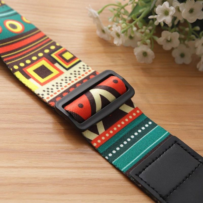 Strings and Accessories |   Electric Guitar Polyester Straps Ethnic Style Ballad Acoustic Guitars Bass Belt Musical Instrument Accessory Musical Instruments Strings & Accessories