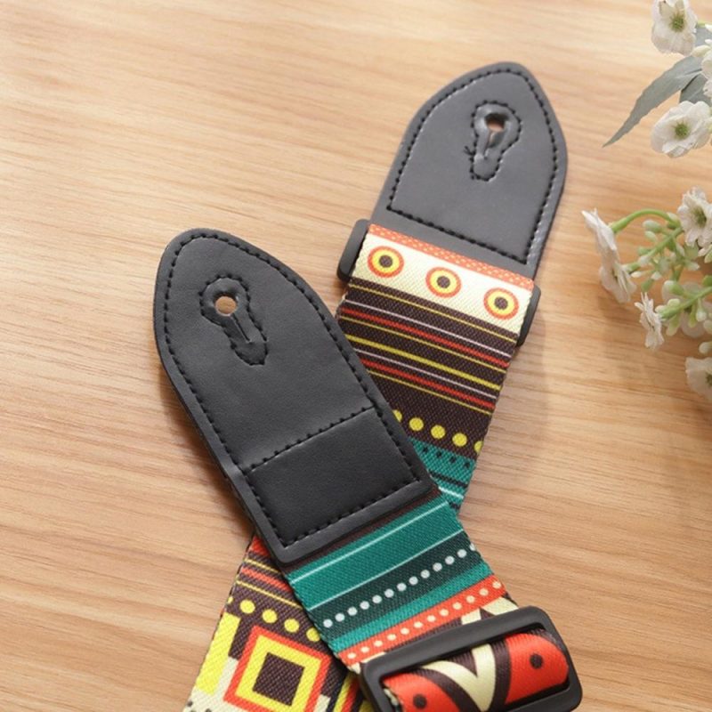 Strings and Accessories |   Electric Guitar Polyester Straps Ethnic Style Ballad Acoustic Guitars Bass Belt Musical Instrument Accessory Musical Instruments Strings & Accessories