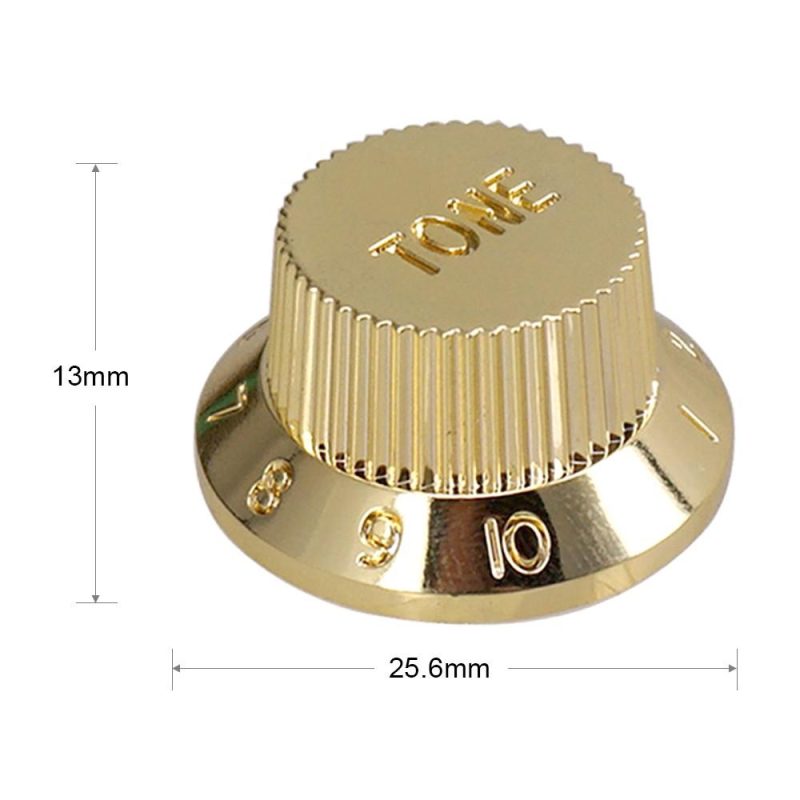 Strings and Accessories |   Electric Guitar Tone Volume Control Knobs 1 Volume/ 2 Tone Kit for ST/SQ Electric Guitar Gold Musical Instruments Gold