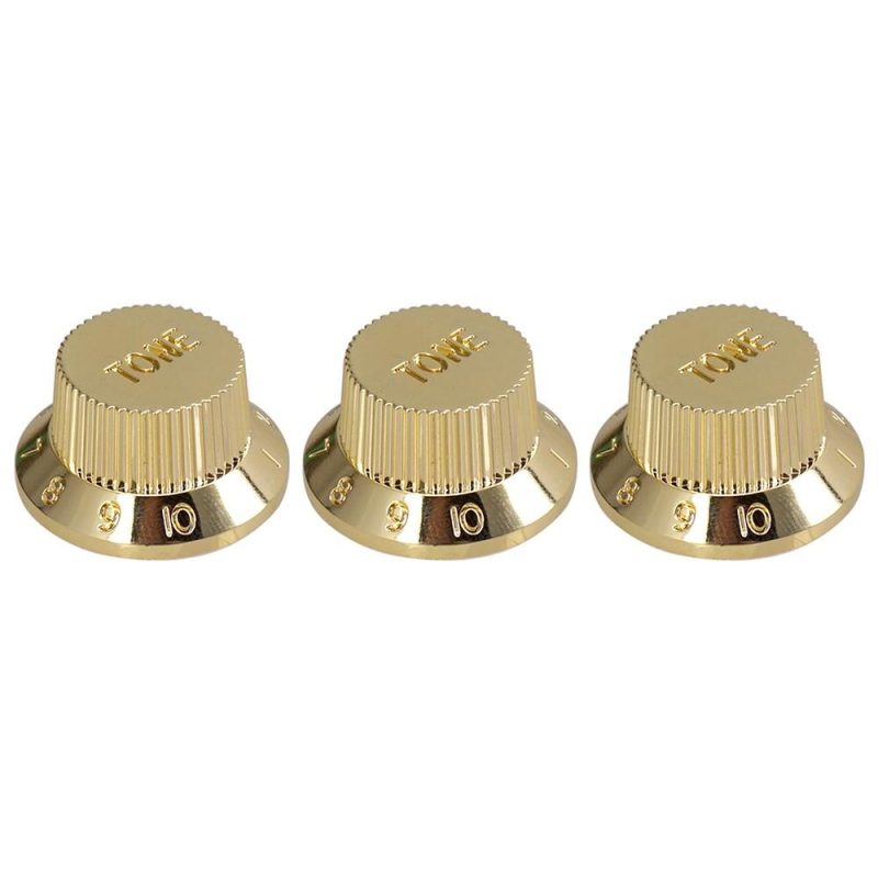 Strings and Accessories |   Electric Guitar Tone Volume Control Knobs 1 Volume/ 2 Tone Kit for ST/SQ Electric Guitar Gold Musical Instruments Gold