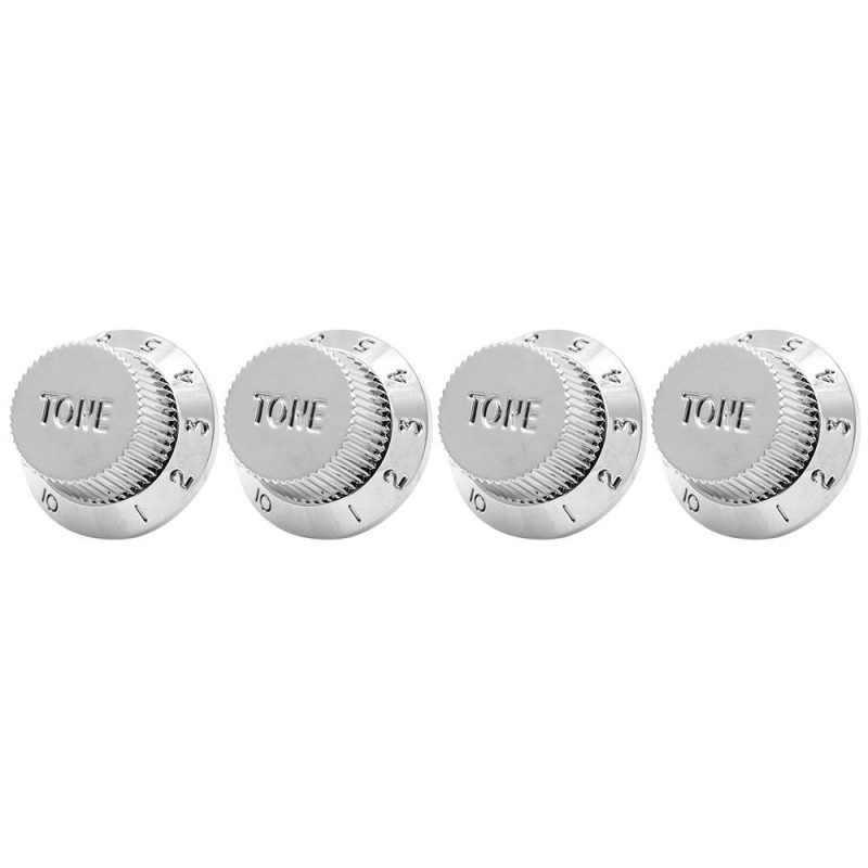 Strings and Accessories |   Electric Guitar Tone Volume Control Knobs 1 Volume/ 2 Tone Kit for ST/SQ Electric Guitar Silver Musical Instruments Silver