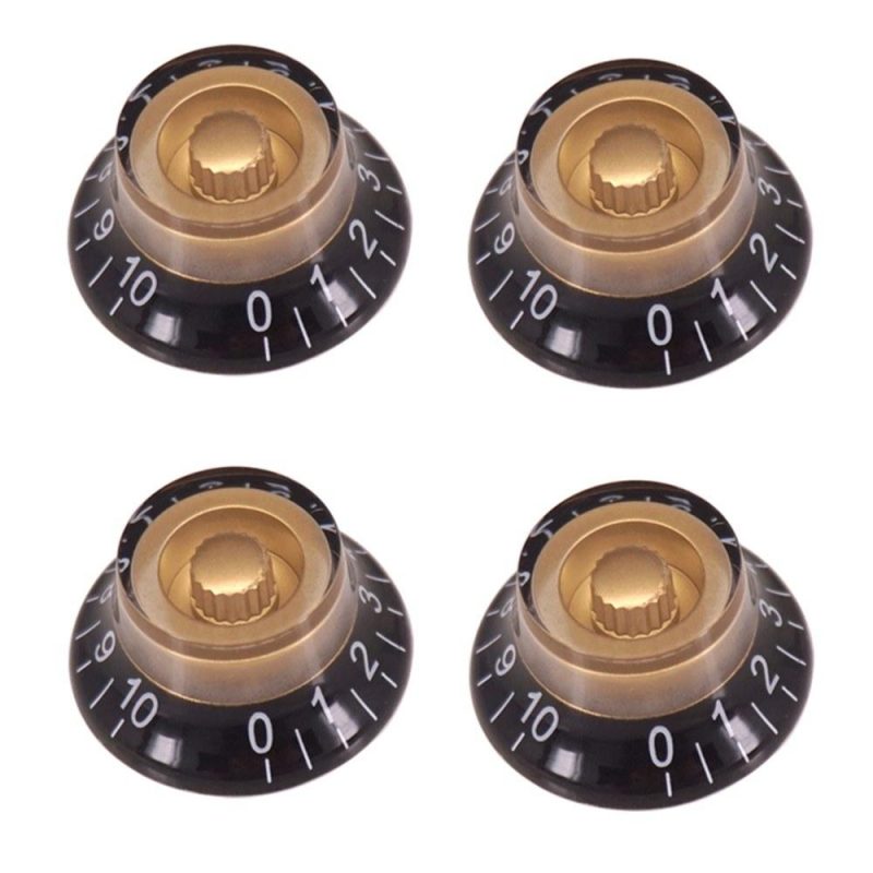 Strings and Accessories |   Electric Guitar Tone Volume Control Knobs for EPI/LP Electric Guitar 4PCS Black & Golden Musical Instruments Black & Golden