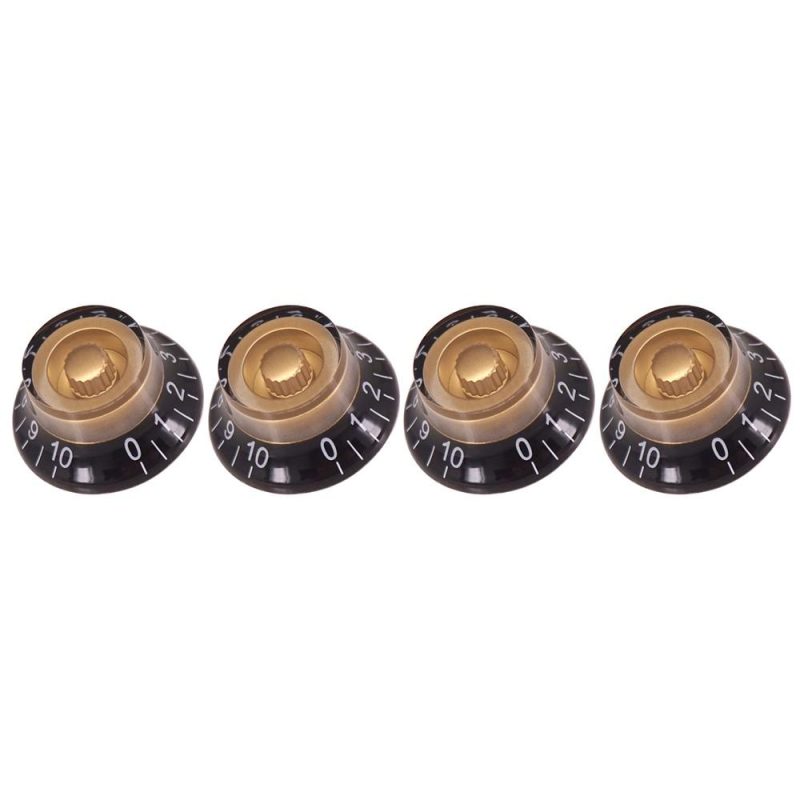 Strings and Accessories |   Electric Guitar Tone Volume Control Knobs for EPI/LP Electric Guitar 4PCS Black & Golden Musical Instruments Black & Golden