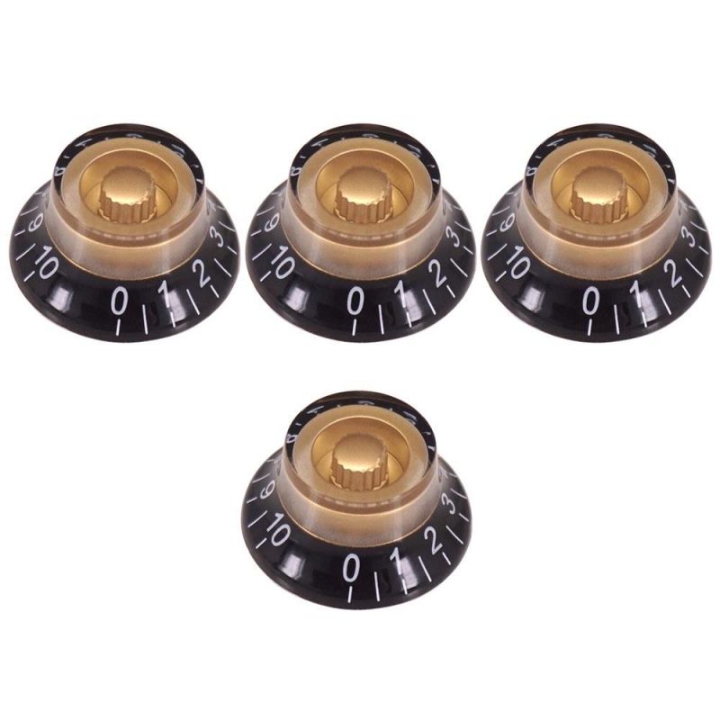 Strings and Accessories |   Electric Guitar Tone Volume Control Knobs for EPI/LP Electric Guitar 4PCS Black & Golden Musical Instruments Black & Golden