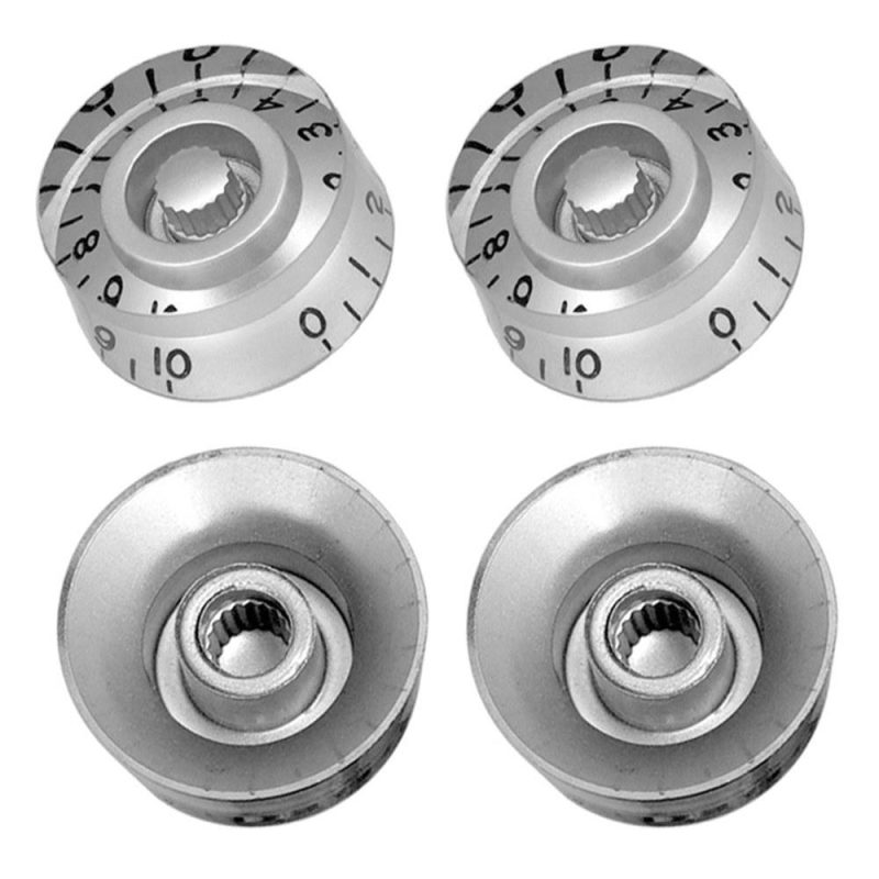 Strings and Accessories |   Electric Guitar Tone Volume Control Knobs for EPI/LP Electric Guitar 4PCS Silver Musical Instruments Silver