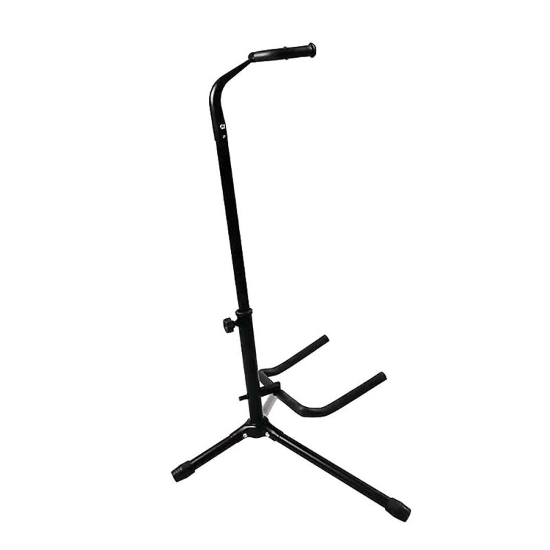 Strings and Accessories |   Folding Guitar Floor Stand String Instrument Tripod Holder Metal Material for Acoustic Electric Guitar Bass Black Musical Instruments Black