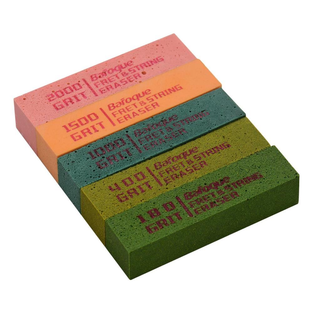 Strings and Accessories |   Guitar Fret Polishing Erasers Abraisive Rubber Blocks with 180 Grit & 400 Grit & 1000 Grit & 1500 Grit & 2000 Grit Multicolour Musical Instruments Multicolour