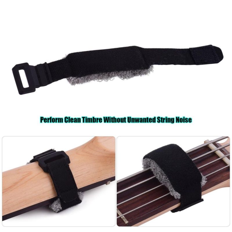 Strings and Accessories |   Guitar Gear Fretboard Muting Wraps 18cm Length Strings Muter for 6-String Bass/ Electric/ Acoustic/ Acoustic Guitars Musical Instrument Accessories Black Musical Instruments Black