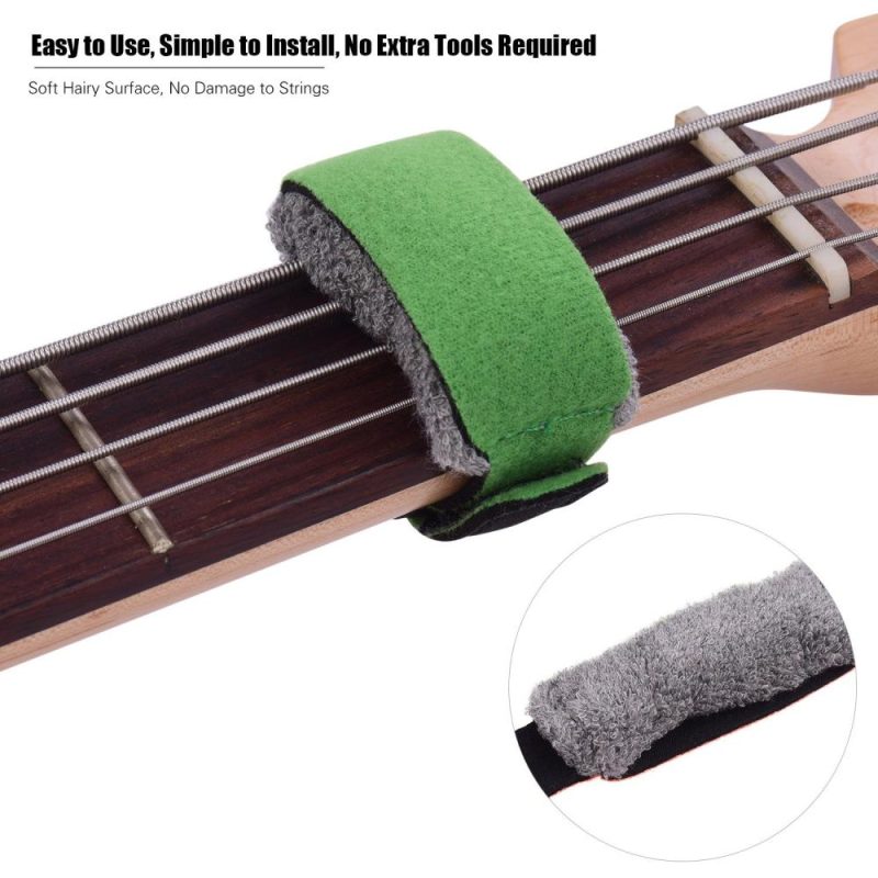 Strings and Accessories |   Guitar Gear Fretboard Muting Wraps 18cm Length Strings Muter for 6-String Bass/ Electric/ Acoustic/ Acoustic Guitars Musical Instrument Accessories Green Musical Instruments Green