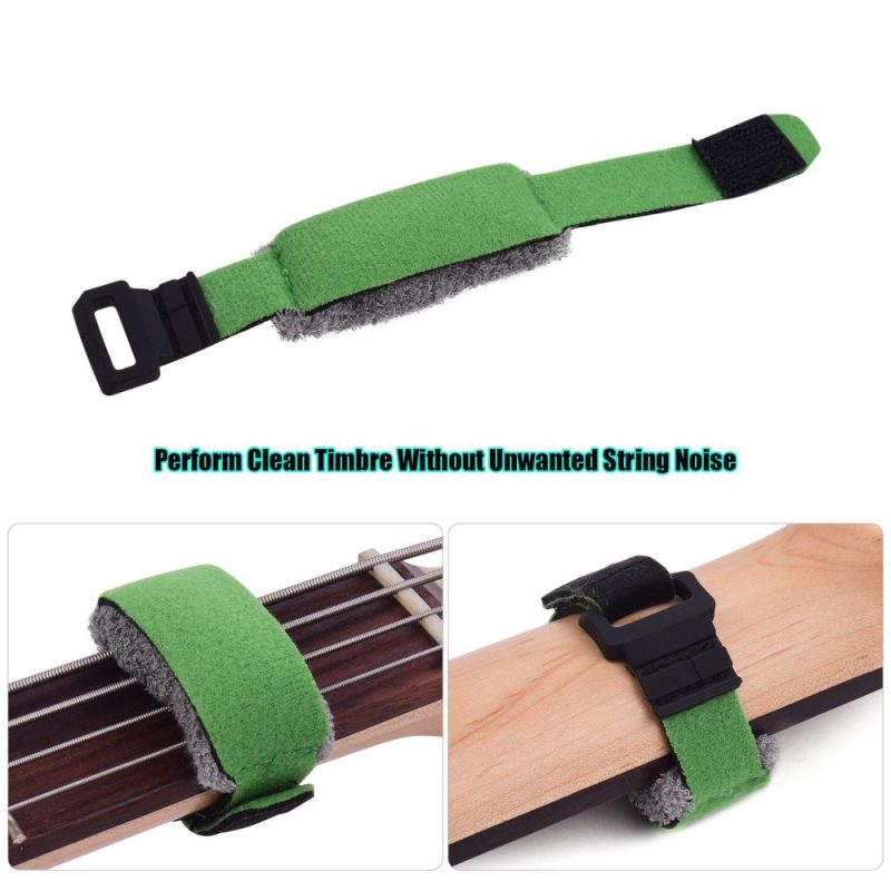 Strings and Accessories |   Guitar Gear Fretboard Muting Wraps 18cm Length Strings Muter for 6-String Bass/ Electric/ Acoustic/ Acoustic Guitars Musical Instrument Accessories Green Musical Instruments Green