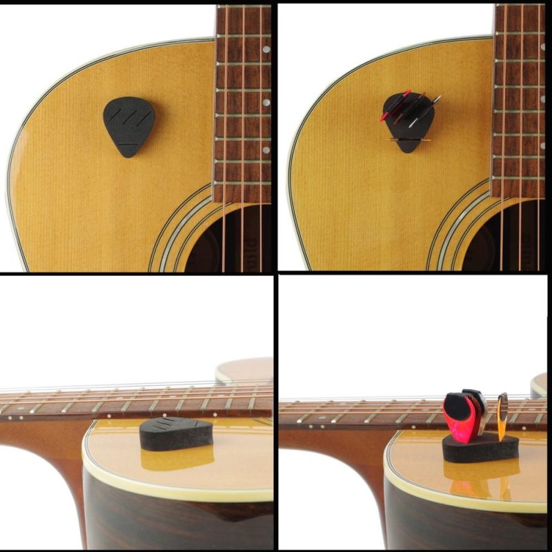 Strings and Accessories |   Guitar Picks & Guitar Picks Holder Set 10pcs Plectrum Paddles Celluloid Guitar Pick 2pcs Pickholders EVA Stick-on Holder Easy to Paste on the Guitar Multicolor Musical Instruments Multicolor