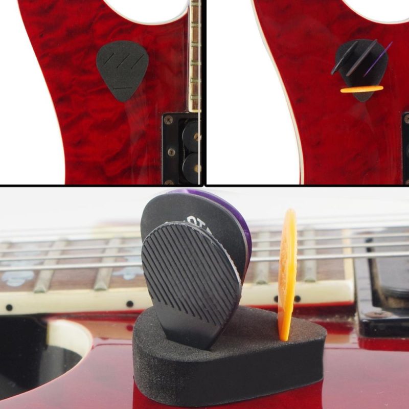 Strings and Accessories |   Guitar Picks & Guitar Picks Holder Set 10pcs Plectrum Paddles Celluloid Guitar Pick 2pcs Pickholders EVA Stick-on Holder Easy to Paste on the Guitar Multicolor Musical Instruments Multicolor