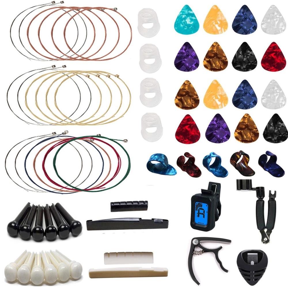 Strings and Accessories |   Guitar Repairing Kit Guitar Care Kit Maintenance Tool Set Guitar Accessories Guitar Parts Change Strings Tool Tone Sandhi Clip Multicolour Musical Instruments Multicolour