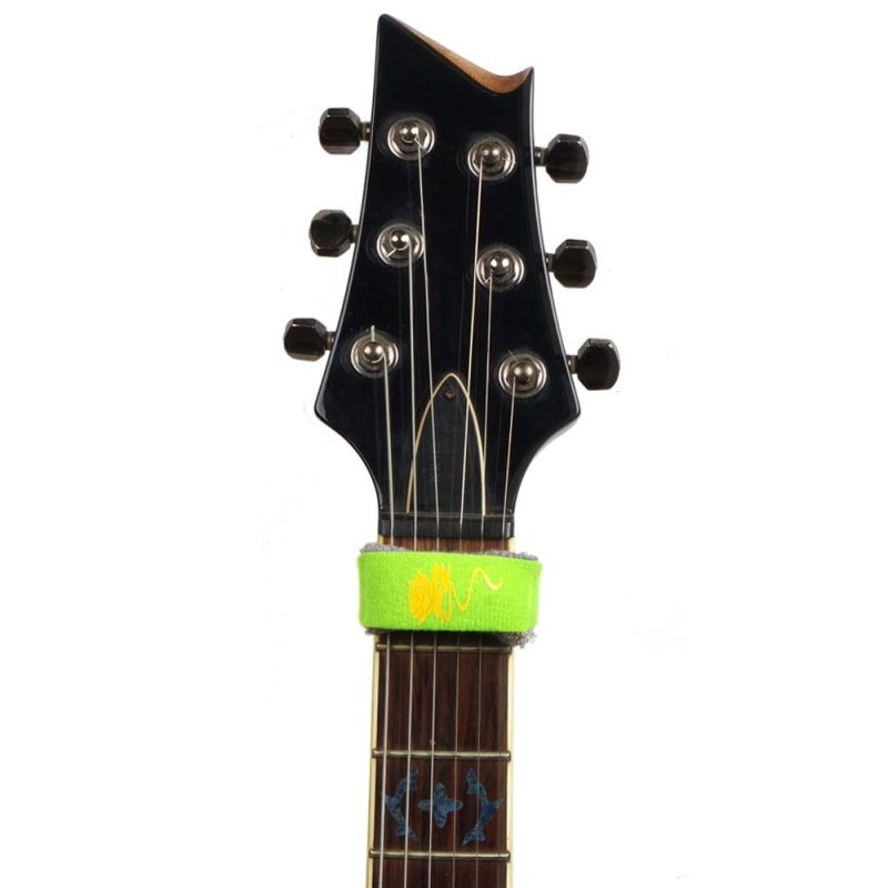 Strings and Accessories |   Guitar Strings Muter Guitar String Mute  Fretboard Muting Wrap 18cm with Beautiful Flower Pattern for Standard 6-String Acoustic   Electric Guitars Green Musical Instruments Green