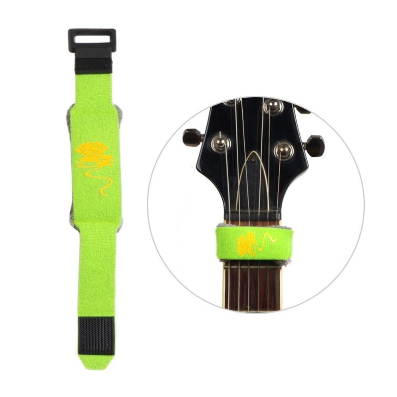 Strings and Accessories |   Guitar Strings Muter Guitar String Mute  Fretboard Muting Wrap 18cm with Beautiful Flower Pattern for Standard 6-String Acoustic   Electric Guitars Green Musical Instruments Green