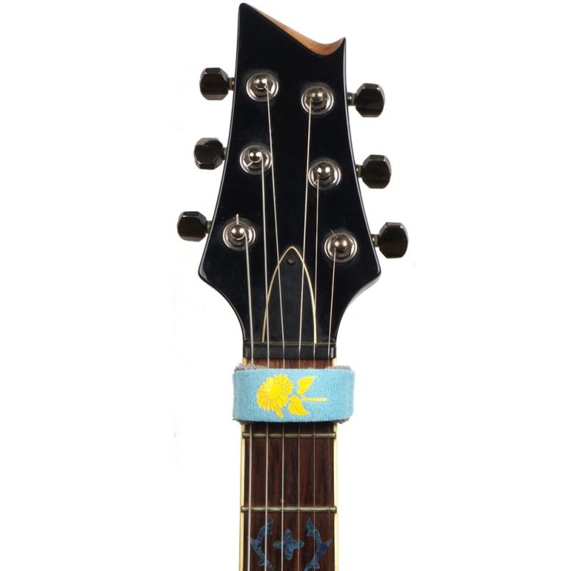 Strings and Accessories |   Guitar Strings Muter Guitar String Mute  Fretboard Muting Wrap 18cm with Beautiful Flower Pattern for Standard 6-String Acoustic   Electric Guitars Light Blue Musical Instruments Light Blue