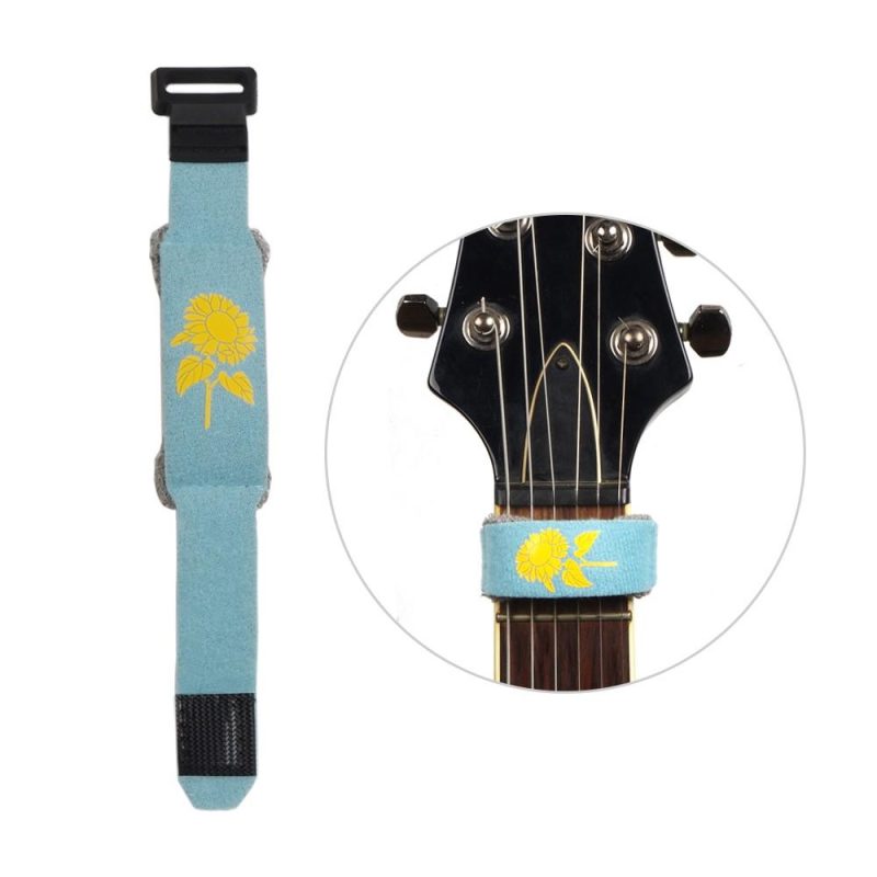 Strings and Accessories |   Guitar Strings Muter Guitar String Mute  Fretboard Muting Wrap 18cm with Beautiful Flower Pattern for Standard 6-String Acoustic   Electric Guitars Light Blue Musical Instruments Light Blue