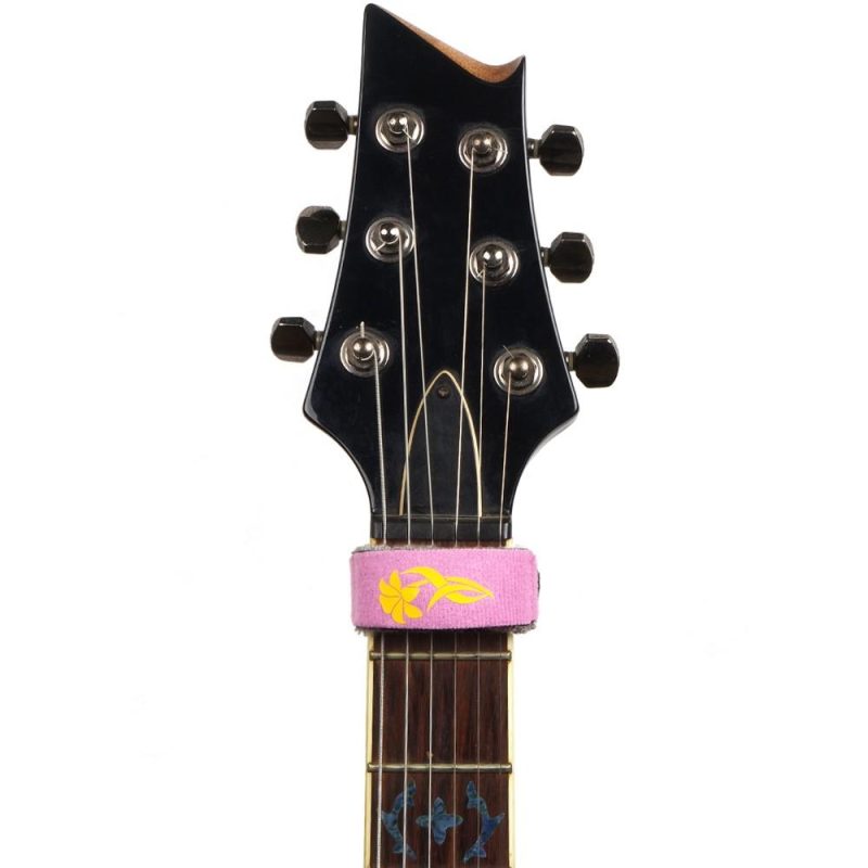 Strings and Accessories |   Guitar Strings Muter Guitar String Mute  Fretboard Muting Wrap 18cm with Beautiful Flower Pattern for Standard 6-String Acoustic   Electric Guitars Pink Musical Instruments Pink