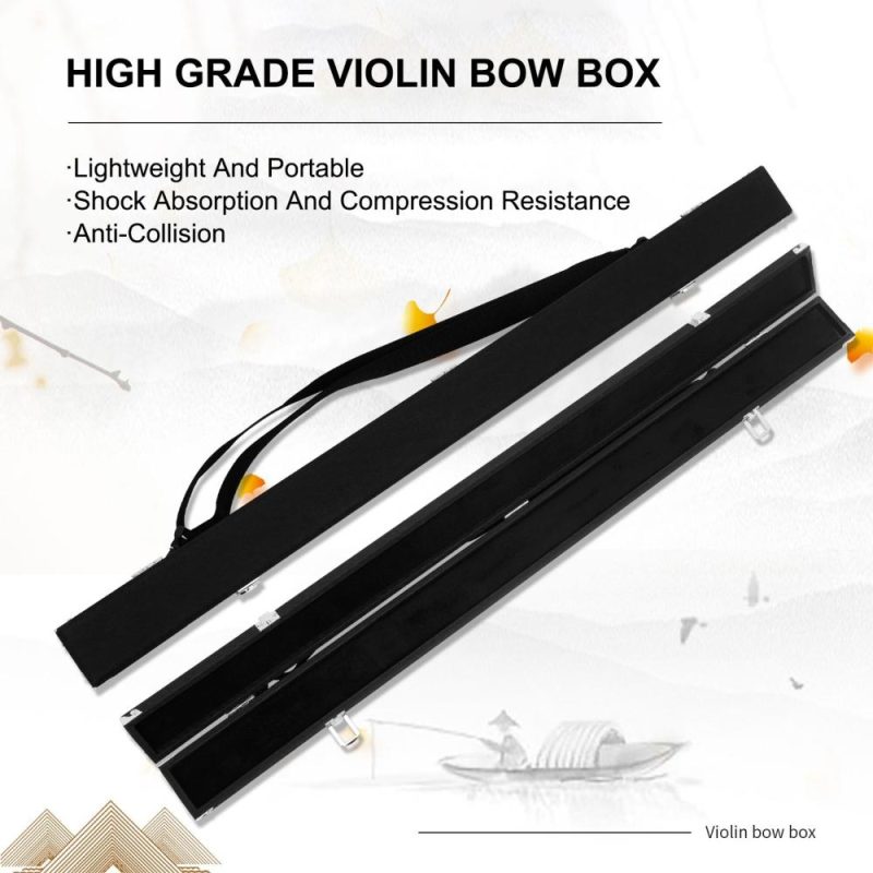 Strings and Accessories |   LN194 Violin Viola Cello 4/4 Universal Portable Crossbow Box Black Musical Instruments Black