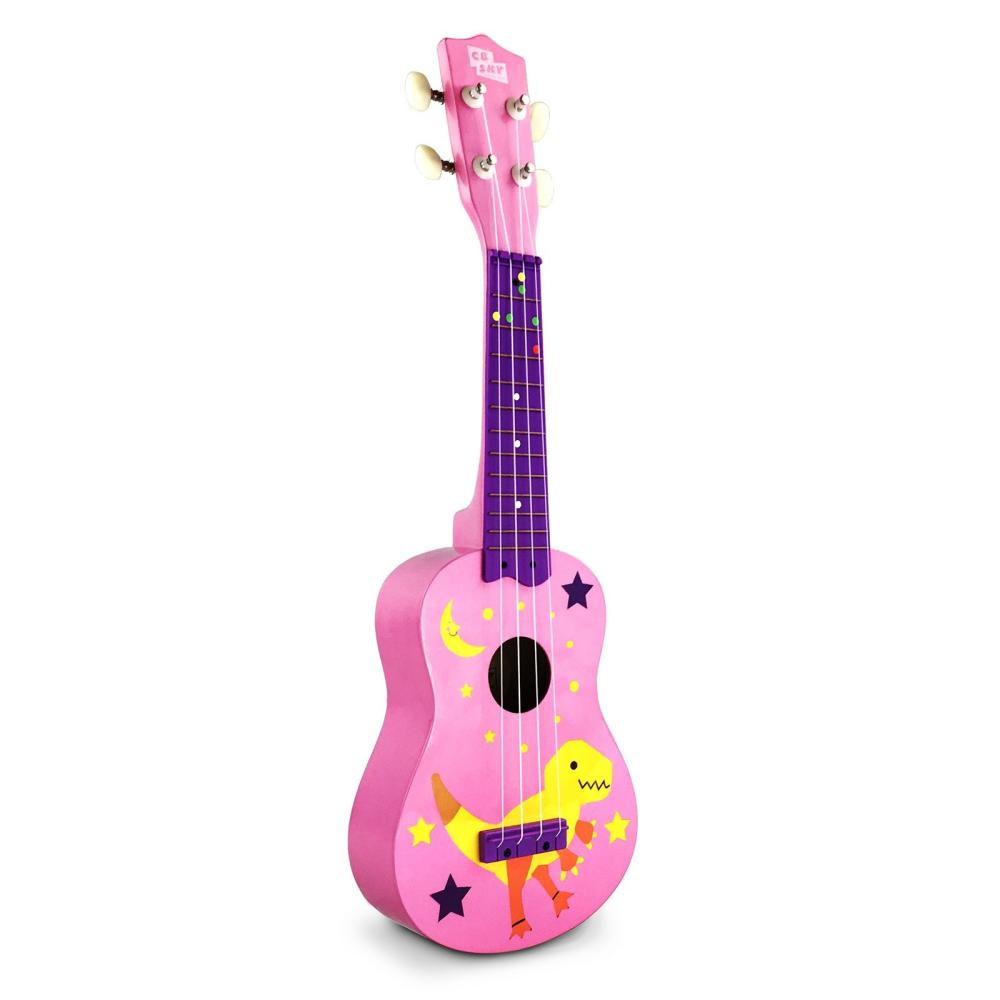 Strings and Accessories |   MU2110 21-Inch Kids Ukulele with 12-Fret Fingerboard and Durable White Nylon Strings Full Wooden Barrel Body Includes1 Pick Pink Musical Instruments Pink