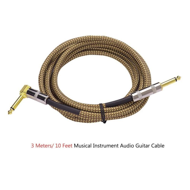 Strings and Accessories |   Musical Instrument Audio Guitar Cable Cord Brown Musical Instruments Brown