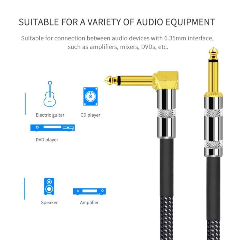 Strings and Accessories |   Musical Instrument Audio Guitar Cable Cord Brown Musical Instruments Brown