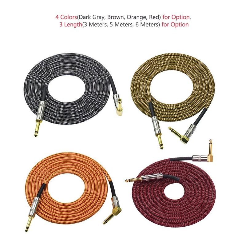 Strings and Accessories |   Musical Instrument Audio Guitar Cable Cord Gray Musical Instruments Gray