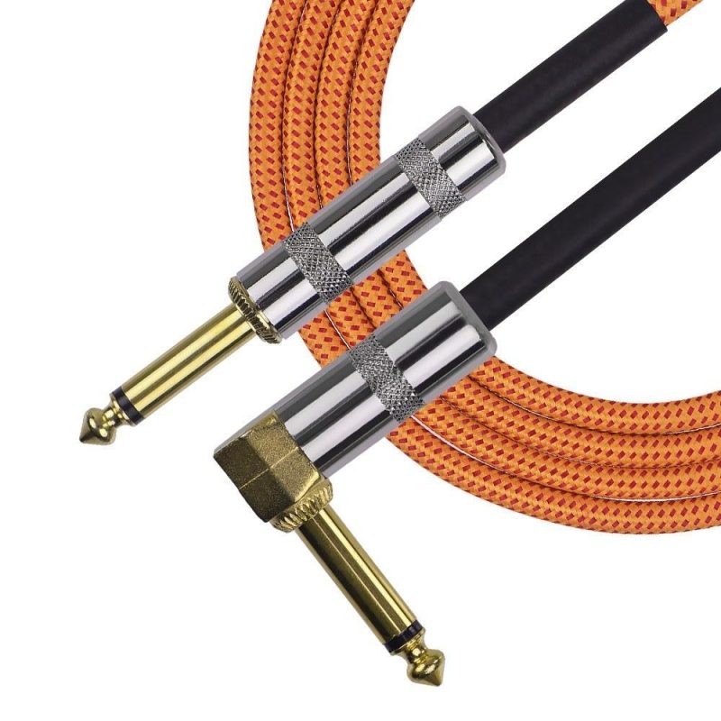 Strings and Accessories |   Musical Instrument Audio Guitar Cable Cord Orange Musical Instruments Orange