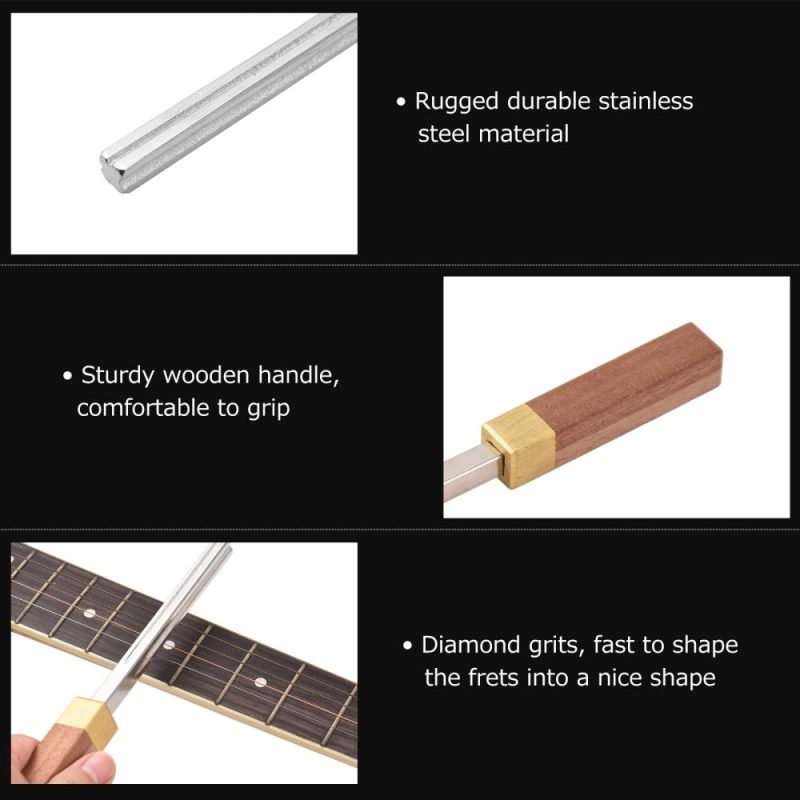 Strings and Accessories |   MX0277D Guitar Fret File / 4-Edge Dressing / Luthier’s Choice Wood Musical Instruments Strings & Accessories