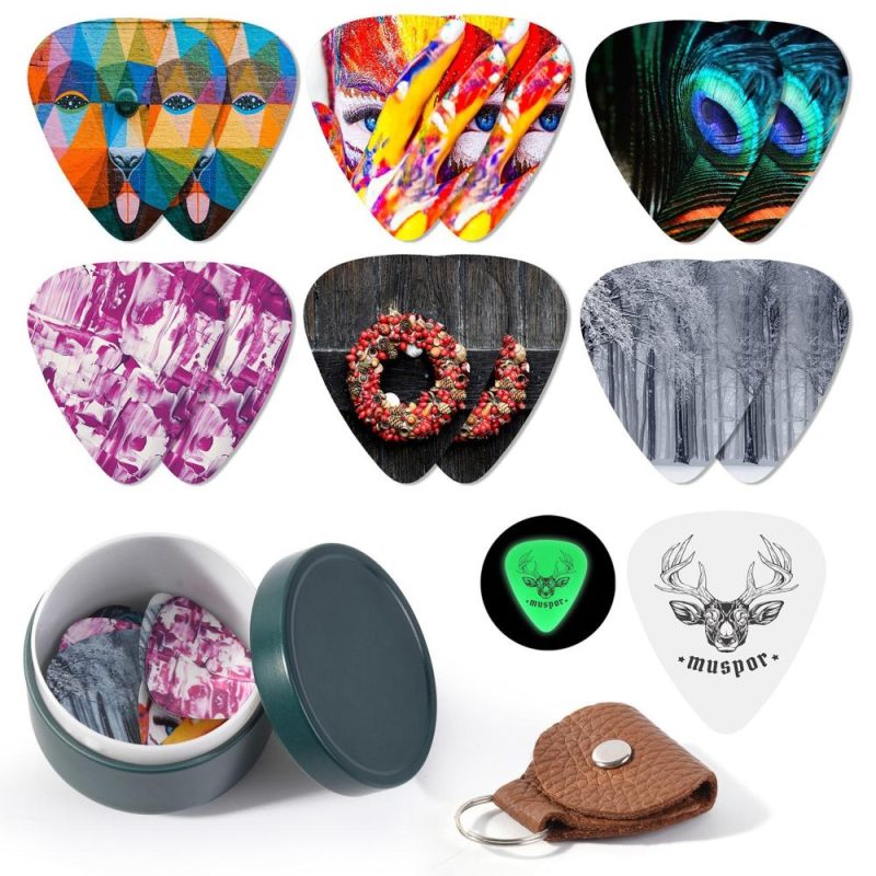 Strings and Accessories |   MX0299D 13pcs Celluloid Guitar Picks Musical Instruments Strings & Accessories