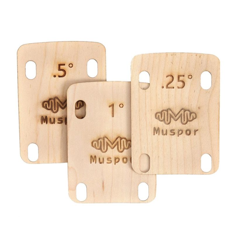 Strings and Accessories |   MX0360D 3pcs Guitar Neck Shims 0.25 0.5 1 Degree Wooden Shims Set for Bolt-on Neck Bolts Wood Musical Instruments Strings & Accessories