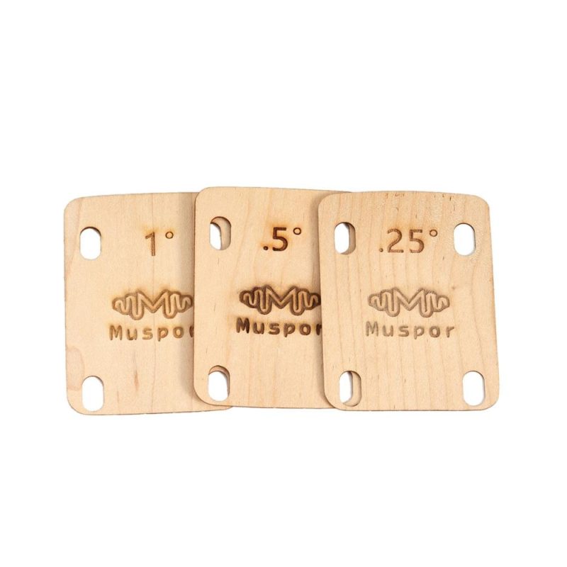 Strings and Accessories |   MX0360D 3pcs Guitar Neck Shims 0.25 0.5 1 Degree Wooden Shims Set for Bolt-on Neck Bolts Wood Musical Instruments Strings & Accessories