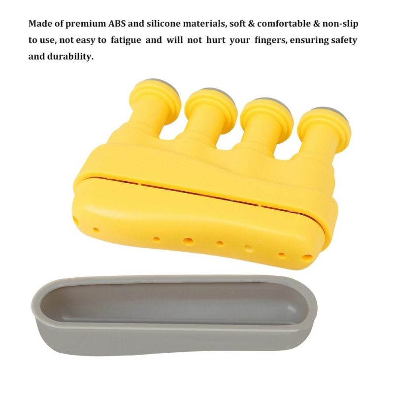 Strings and Accessories |   Portable Guitar Bass Piano Finger Exerciser Hand Grip Finger Trainer Finger Strengthener Hand Trainer Finger Training Device Hand Training Tool Red Yellow Musical Instruments Strings & Accessories