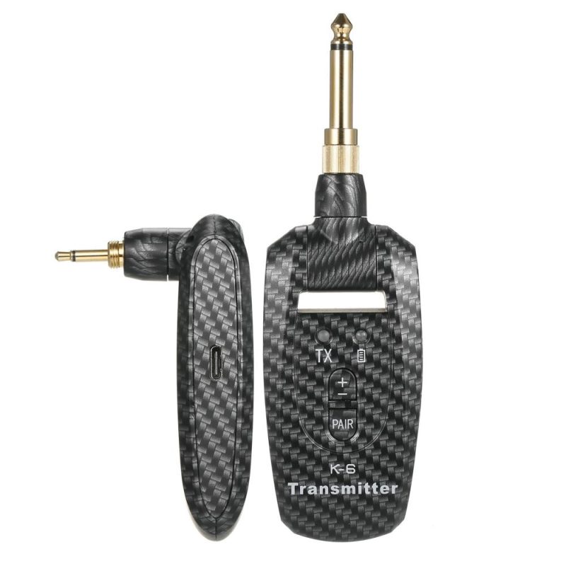 Strings and Accessories |   Portable UHF Wireless Guitar Transmitter and Receiver Set Black Musical Instruments Black