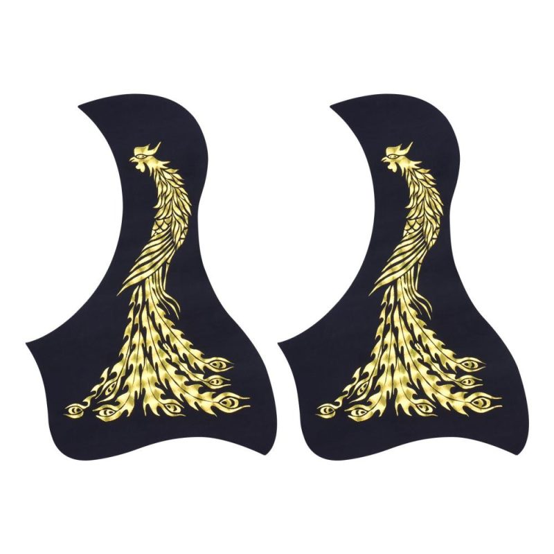 Strings and Accessories |   Self-adhesive Guitar Pickguard Anti-scratch Guitar Pickguard for 40/41 Inch Acoustic Guitar 2Pcs Gold Musical Instruments Gold