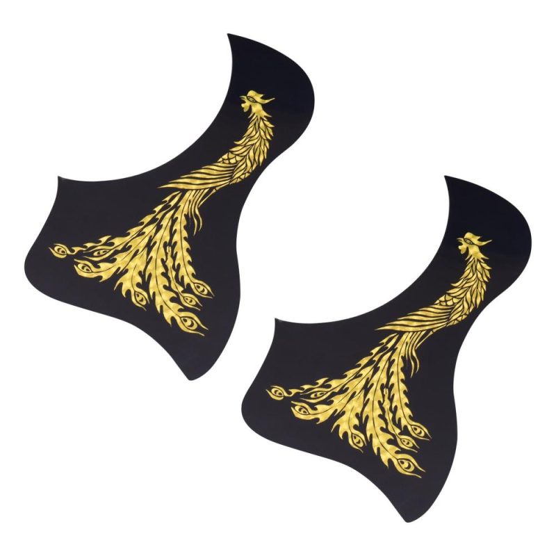 Strings and Accessories |   Self-adhesive Guitar Pickguard Anti-scratch Guitar Pickguard for 40/41 Inch Acoustic Guitar 2Pcs Gold Musical Instruments Gold