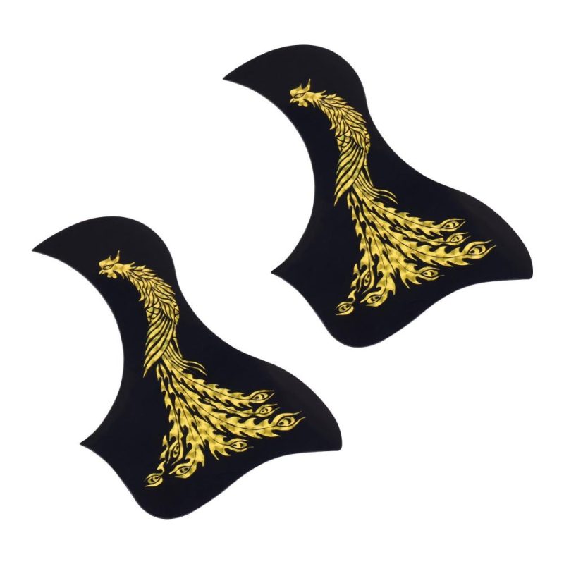 Strings and Accessories |   Self-adhesive Guitar Pickguard Anti-scratch Guitar Pickguard for 40/41 Inch Acoustic Guitar 2Pcs Gold Musical Instruments Gold