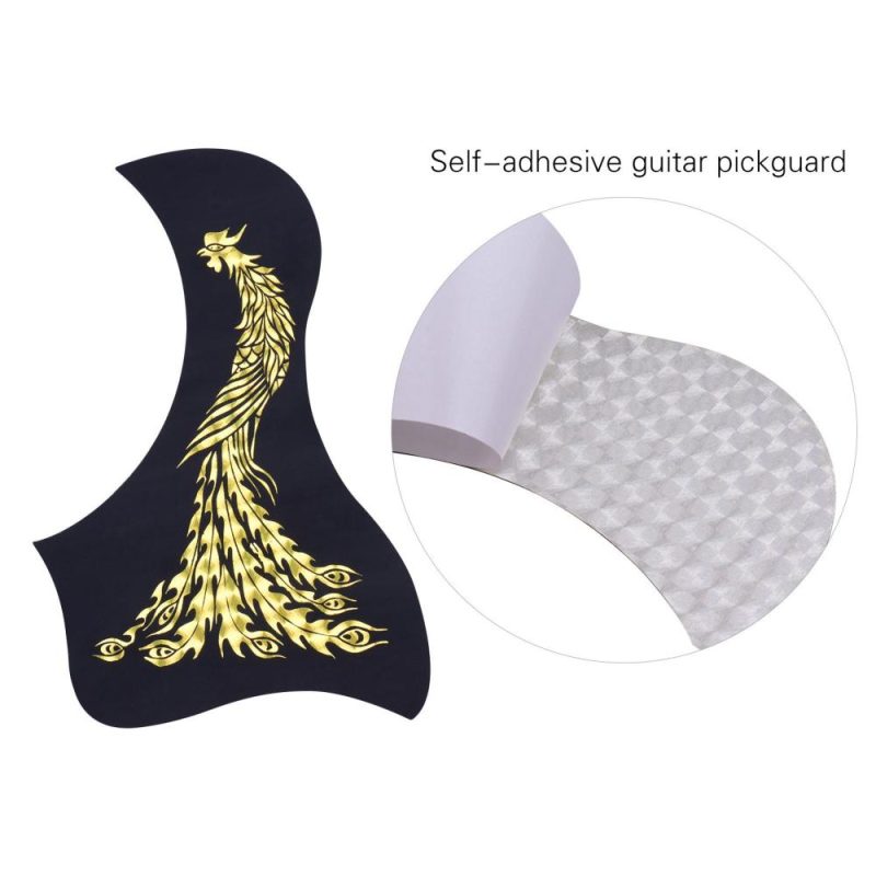 Strings and Accessories |   Self-adhesive Guitar Pickguard Anti-scratch Guitar Pickguard for 40/41 Inch Acoustic Guitar 2Pcs Gold Musical Instruments Gold