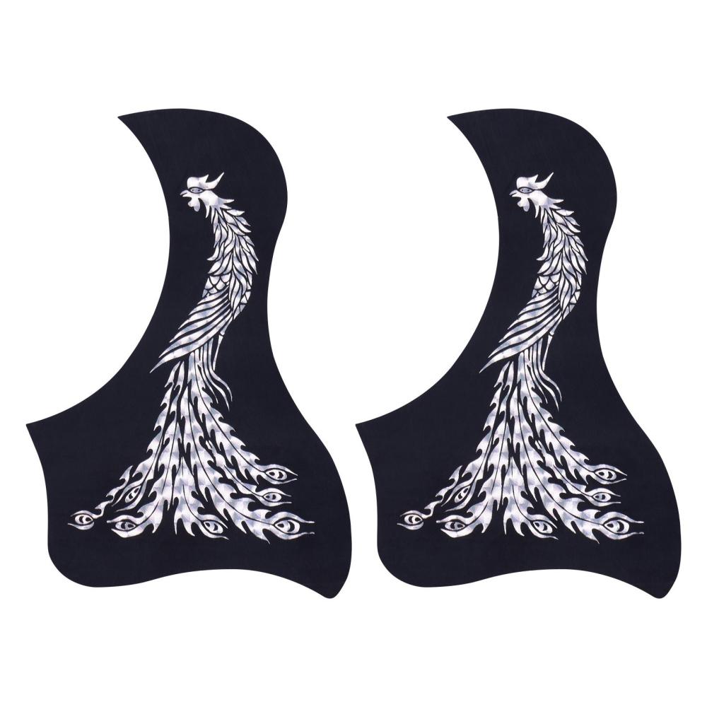 Strings and Accessories |   Self-adhesive Guitar Pickguard Anti-scratch Guitar Pickguard for 40/41 Inch Acoustic Guitar 2Pcs Silver Musical Instruments Silver