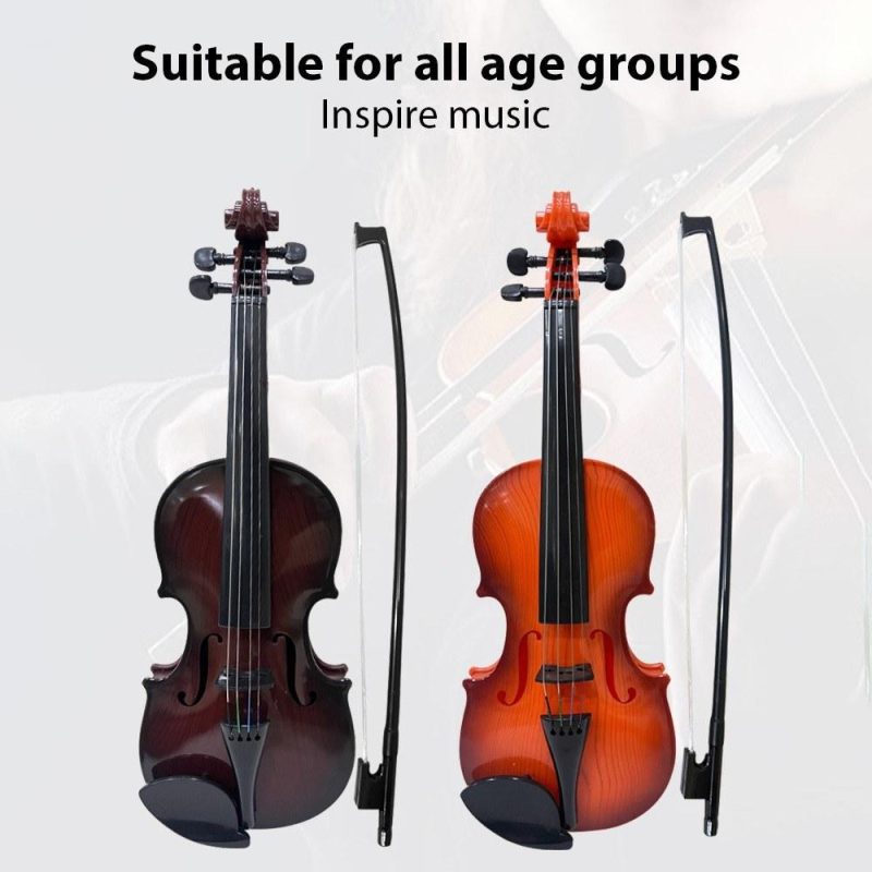 Strings and Accessories |   Simulated Violin Music Practice Violin for Beginners Violin Kit Light Brown Musical Instruments Light Brown