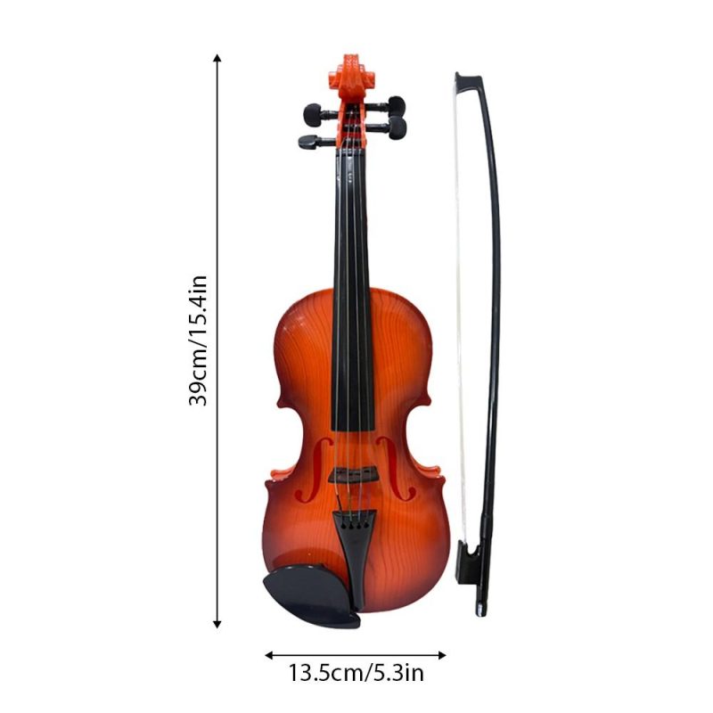 Strings and Accessories |   Simulated Violin Music Practice Violin for Beginners Violin Kit Light Brown Musical Instruments Light Brown