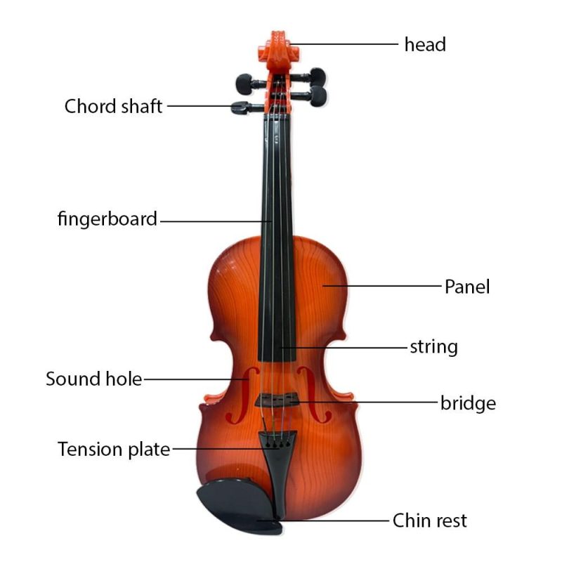 Strings and Accessories |   Simulated Violin Music Practice Violin for Beginners Violin Kit Light Brown Musical Instruments Light Brown