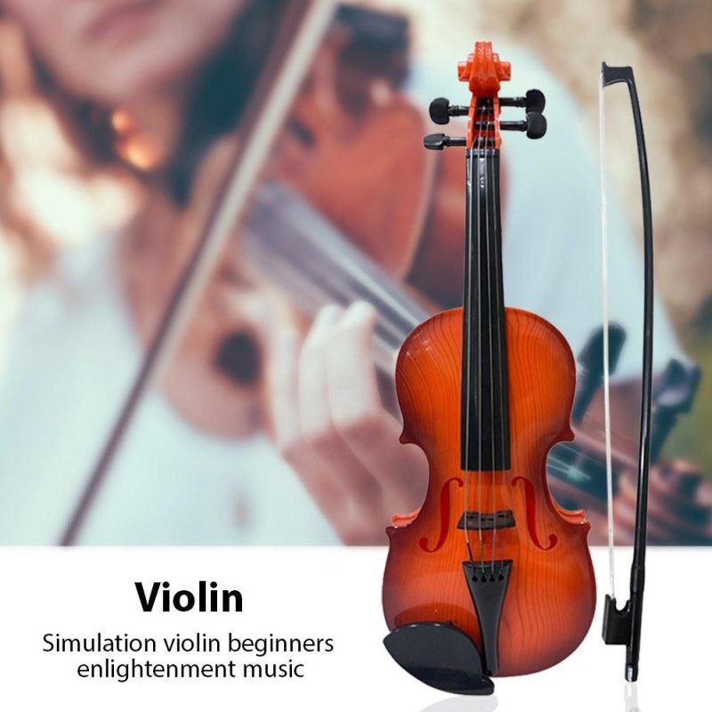 Strings and Accessories |   Simulated Violin Music Practice Violin for Beginners Violin Kit Light Brown Musical Instruments Light Brown