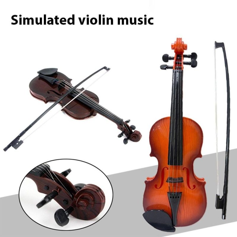 Strings and Accessories |   Simulated Violin Music Practice Violin for Beginners Violin Kit Light Brown Musical Instruments Light Brown