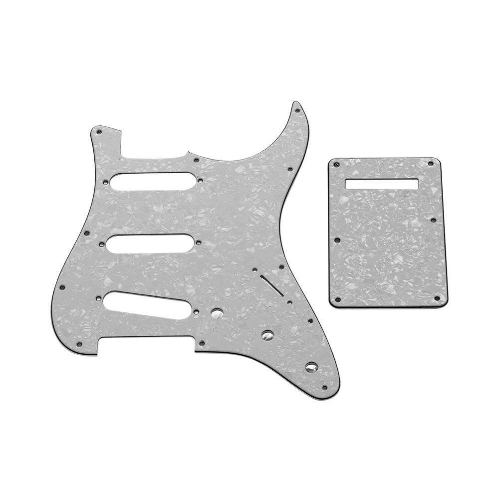 Strings and Accessories |   SSS Electric Guitar Pickguard Set with Back Plate Screws Pick Guard for American ST Style Guitars Blue Pearl White Musical Instruments Strings & Accessories