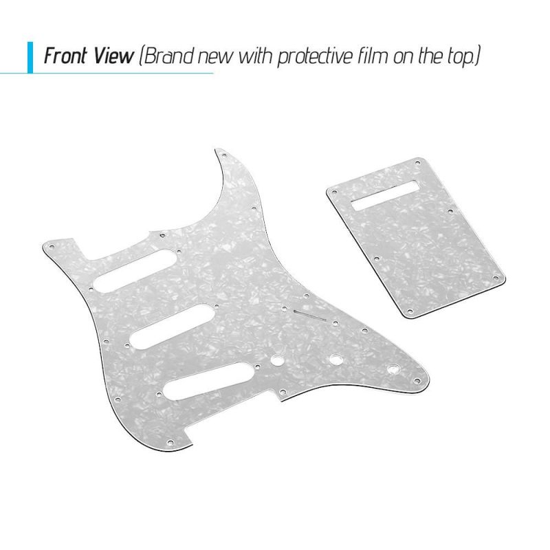 Strings and Accessories |   SSS Electric Guitar Pickguard Set with Back Plate Screws Pick Guard for American ST Style Guitars Blue Pearl White Musical Instruments Strings & Accessories