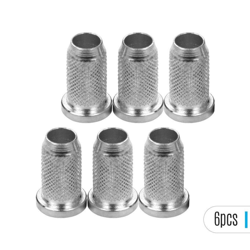 Strings and Accessories |   String-Through Body String Ferrules Small Size Metal Hardware Parts for Electric Guitars Set of 6PCS Silver Silver Musical Instruments Silver