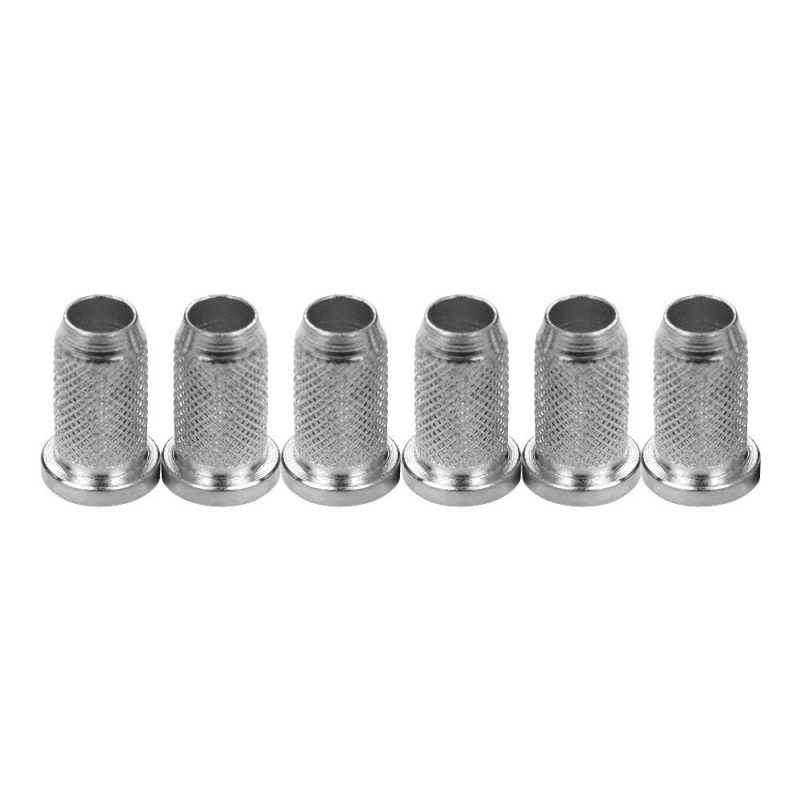 Strings and Accessories |   String-Through Body String Ferrules Small Size Metal Hardware Parts for Electric Guitars Set of 6PCS Silver Silver Musical Instruments Silver