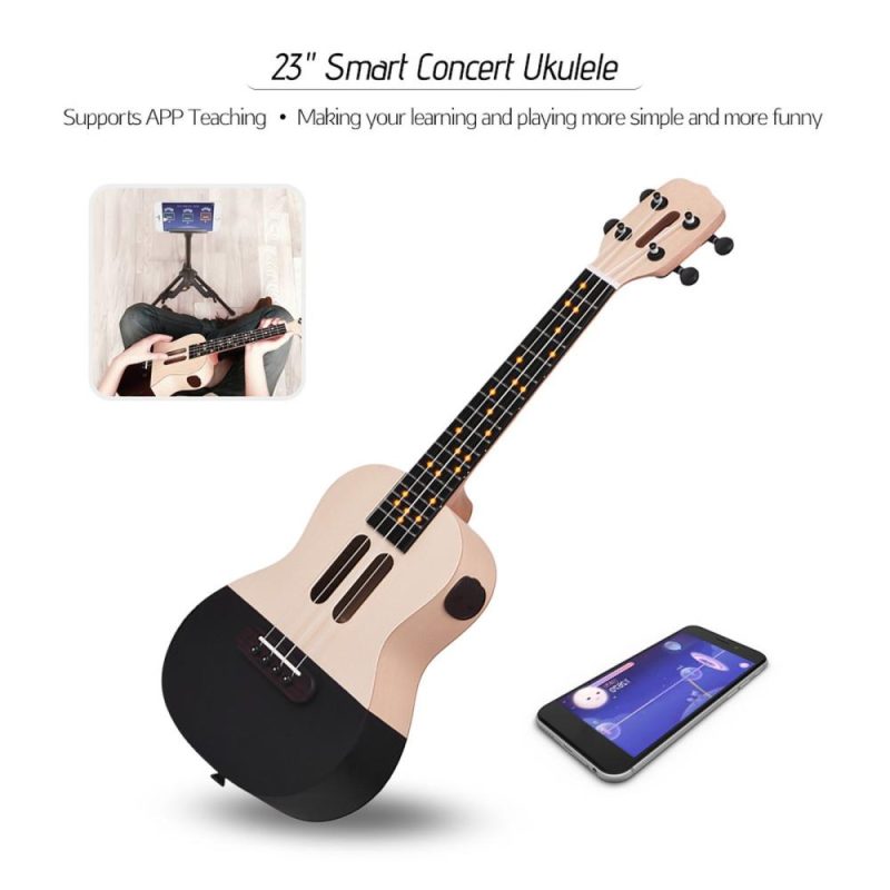 Strings and Accessories |   U1 23″ Smart Concert Ukulele Ukelele Uke Kit Wood Musical Instruments Strings & Accessories